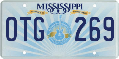 MS license plate OTG269