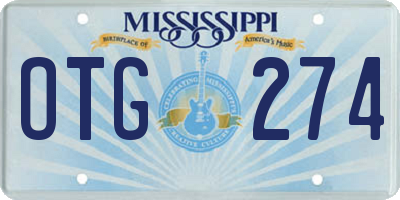MS license plate OTG274