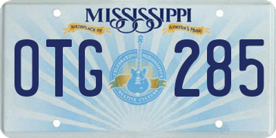 MS license plate OTG285