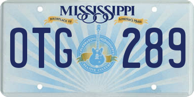 MS license plate OTG289