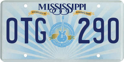 MS license plate OTG290