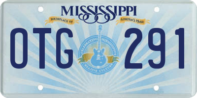 MS license plate OTG291