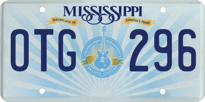 MS license plate OTG296