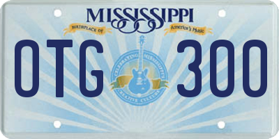 MS license plate OTG300