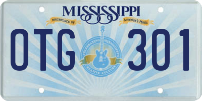 MS license plate OTG301