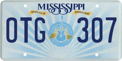 MS license plate OTG307