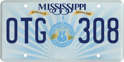 MS license plate OTG308