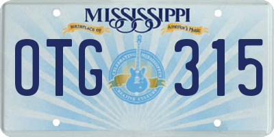MS license plate OTG315