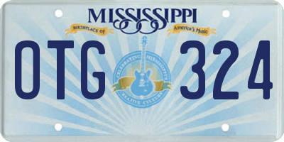MS license plate OTG324