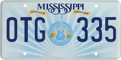 MS license plate OTG335