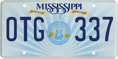 MS license plate OTG337