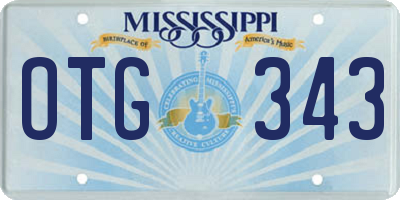 MS license plate OTG343