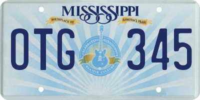 MS license plate OTG345