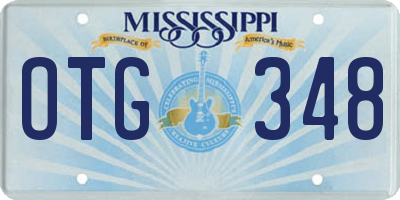 MS license plate OTG348
