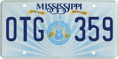 MS license plate OTG359