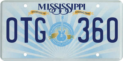 MS license plate OTG360