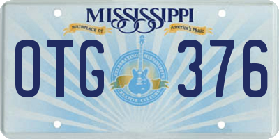 MS license plate OTG376