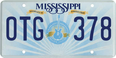 MS license plate OTG378