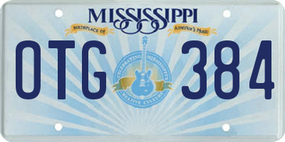MS license plate OTG384