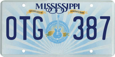 MS license plate OTG387