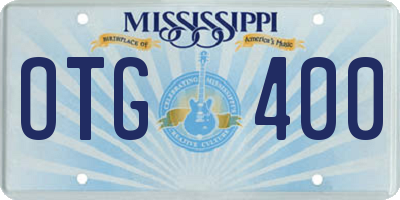 MS license plate OTG400