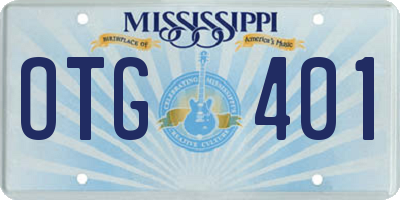 MS license plate OTG401