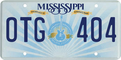 MS license plate OTG404