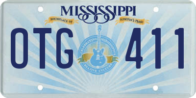 MS license plate OTG411