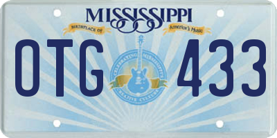 MS license plate OTG433