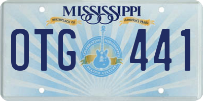 MS license plate OTG441