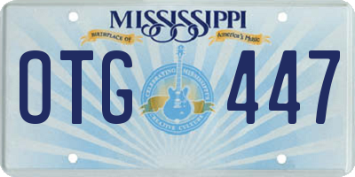 MS license plate OTG447