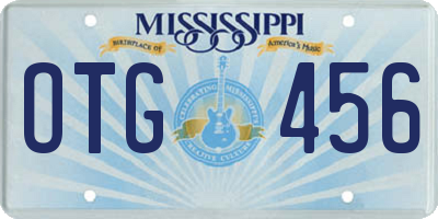 MS license plate OTG456