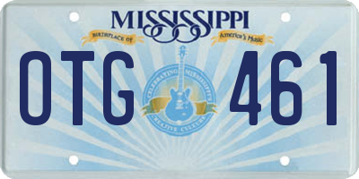 MS license plate OTG461