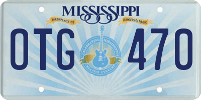 MS license plate OTG470
