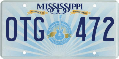 MS license plate OTG472
