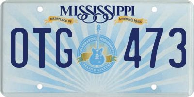 MS license plate OTG473