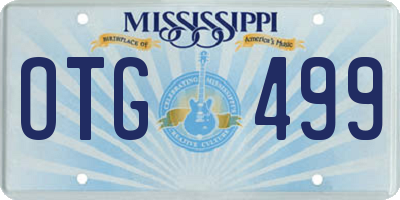 MS license plate OTG499