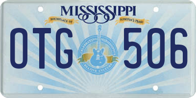 MS license plate OTG506