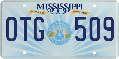 MS license plate OTG509