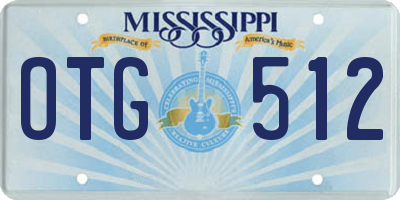 MS license plate OTG512