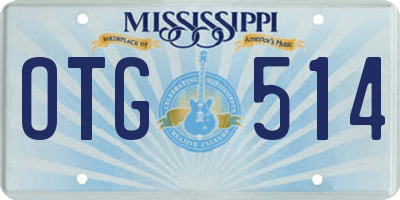 MS license plate OTG514