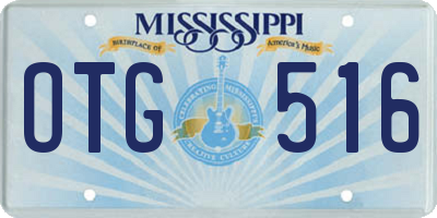MS license plate OTG516