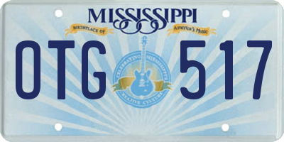 MS license plate OTG517
