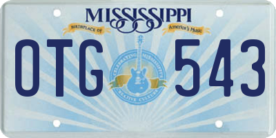 MS license plate OTG543