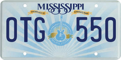 MS license plate OTG550