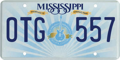 MS license plate OTG557