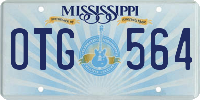 MS license plate OTG564