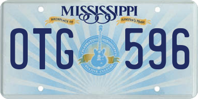 MS license plate OTG596