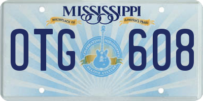 MS license plate OTG608