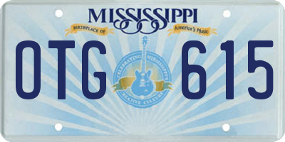 MS license plate OTG615
